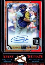 1-2015 Bowman Draft Chrome Orange Refractor Auto Chris Betts Rays 25/25 #BCA-CB