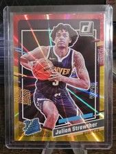 2023-24 Donruss - Rated Rookie Red & Gold Laser Holo #242 Julian Strawther (RC)