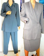 VTG classic Jones NY gray 3 pc skirt pants suit, size M/L