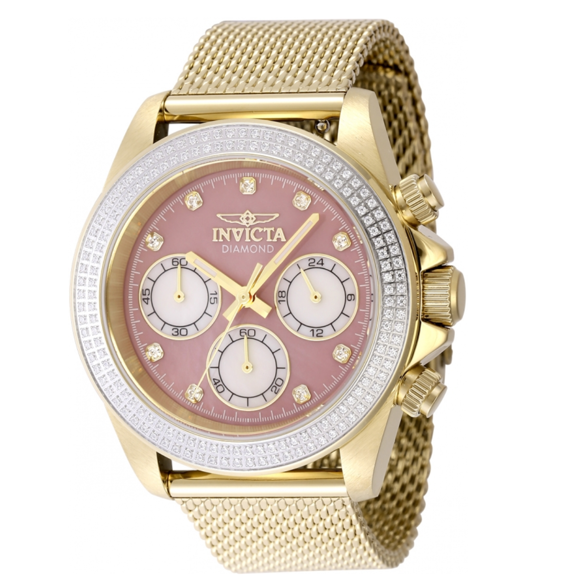 Invicta Elite Diamond 0.71 Carat Diamond Watch Rose Mother of