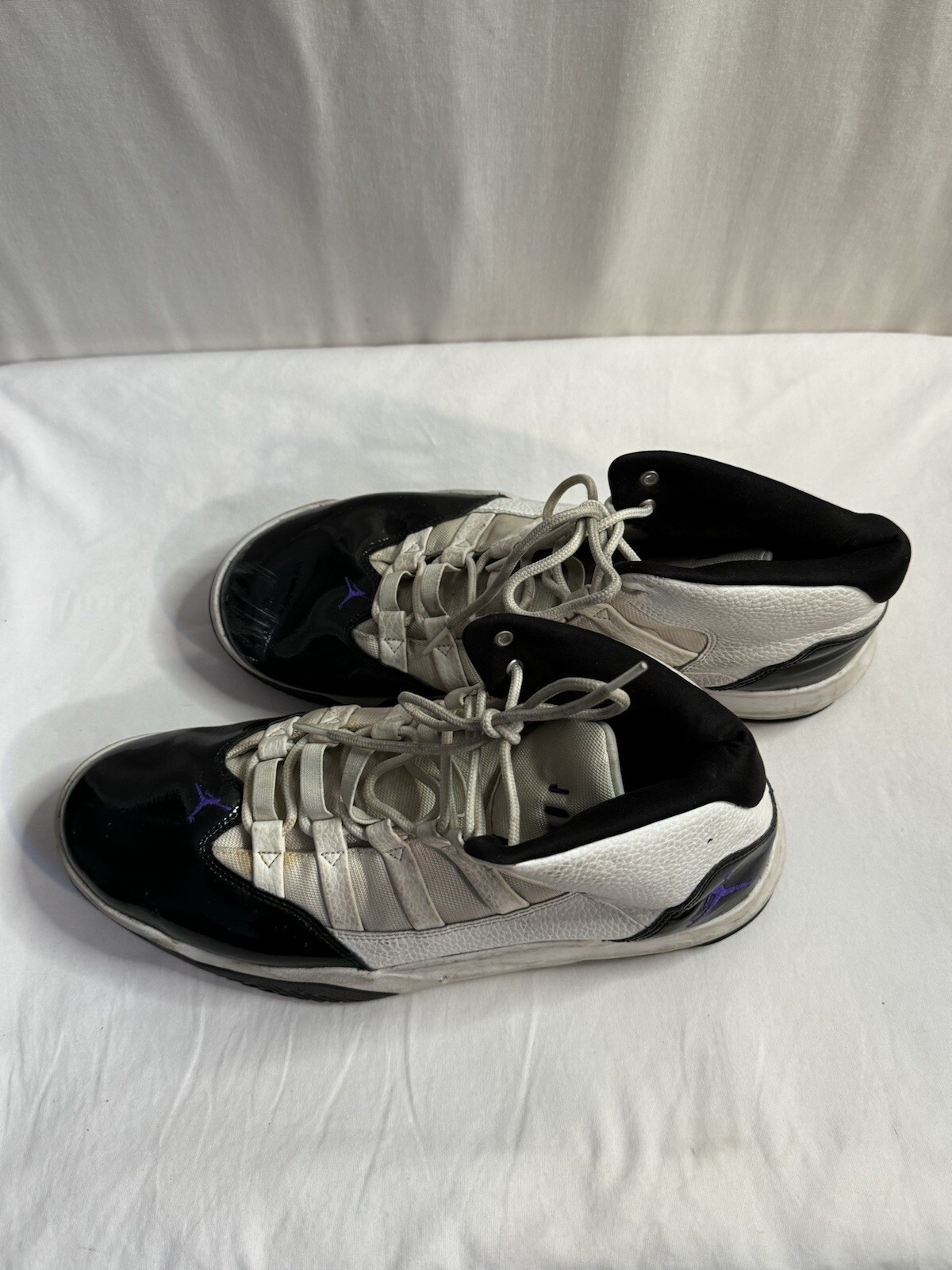 Mens Air Jordan Max Aura Basketball Shoes White/Black AQ9084-121 7/28/18 Sz 12