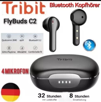 Bluetooth Kopfhörer, Tribit Neueste Bluetooth 5.2 mit 4 Mic CVC8.0 aptX HiFi