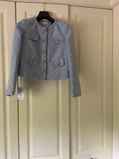 Self Portrait  Blue Boucle Jacket Size 8