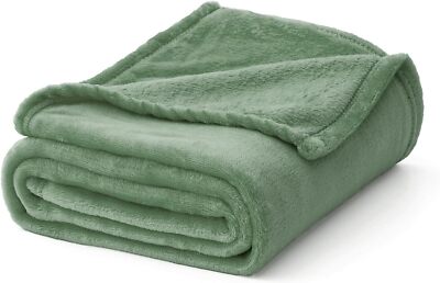 MIULEE Kuscheldecke Flauschig Fleecedecke Couchdecke 130x150 cm Matcha Grün