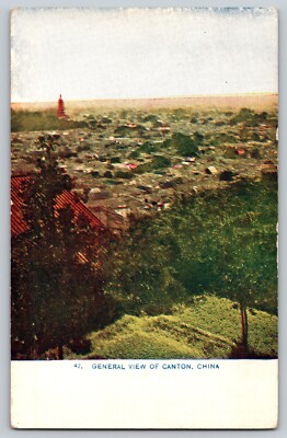 Postcard General View Canton China-Unposted