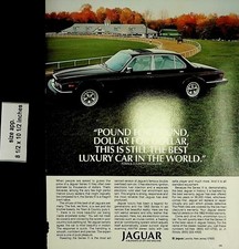 1982 Jaguar Car Luxuy Race Track Horse Vintage Print Ad 7091