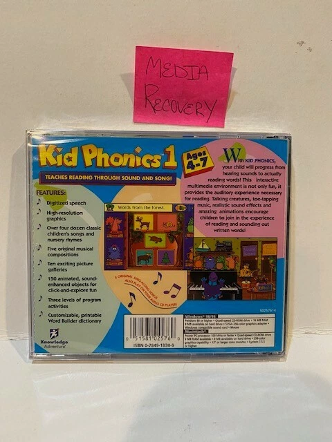 Kid Phonics 1 ages 4-7 windows/mac CD-ROM - Image 2 of 4