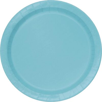 Einzigartige Party: 16 Trrfc Teal 9'' Plt Sup Qs. Papierteller 23 cm Terrific Teal - Ve