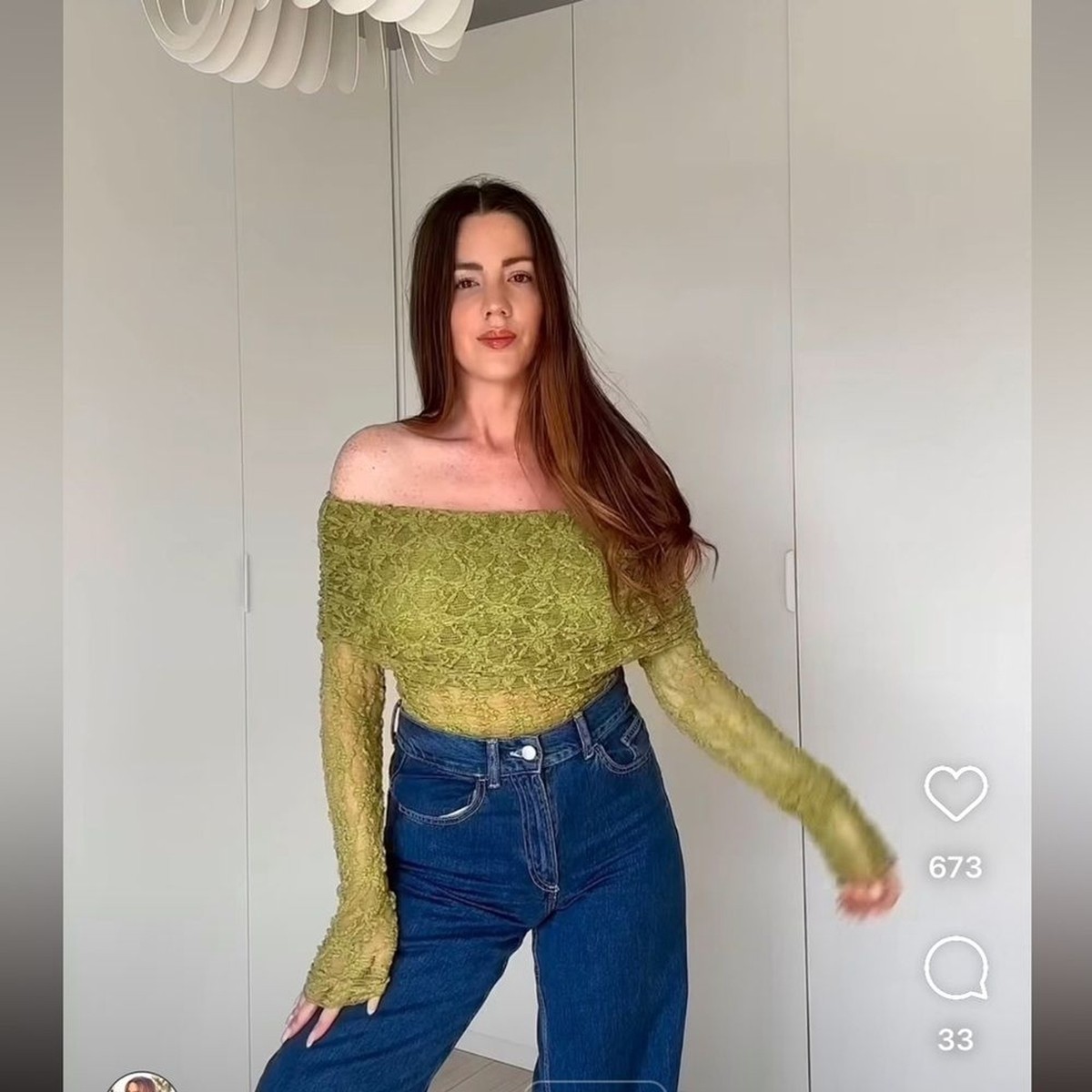 トップス S lace trim off shoulder tops S lace trim off-shoulder tops (gray)