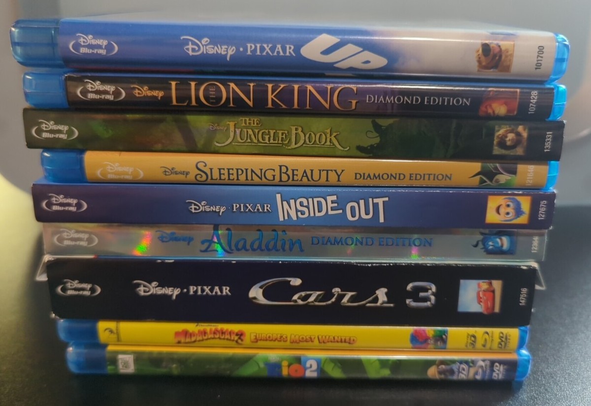 Lot Of 9 Animated Kids & Family Blu-ray Movies Complete Disney 