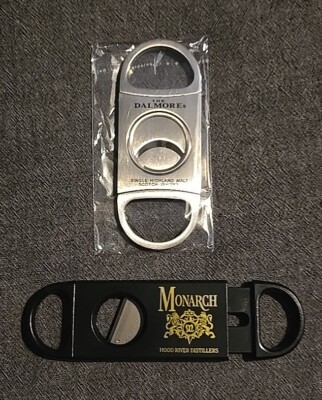 Dalmore Single Malt Scotch & Monarch Distillery Merchandise Cigar Cutters ~ Rare