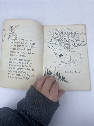 Paul Bunyan The Giant Lumberjack Ray Bang 1953 Babe Blue Ox booklet - Picture 5 of 11