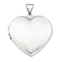 14k White Gold Simple Heart Engravable Locket Charm Pendant - 21x28mm 2.18 Grams on sale 14k White Gold Simple Heart Engravable Locket Charm Pendant - 21x28mm 2.18 Grams on sale