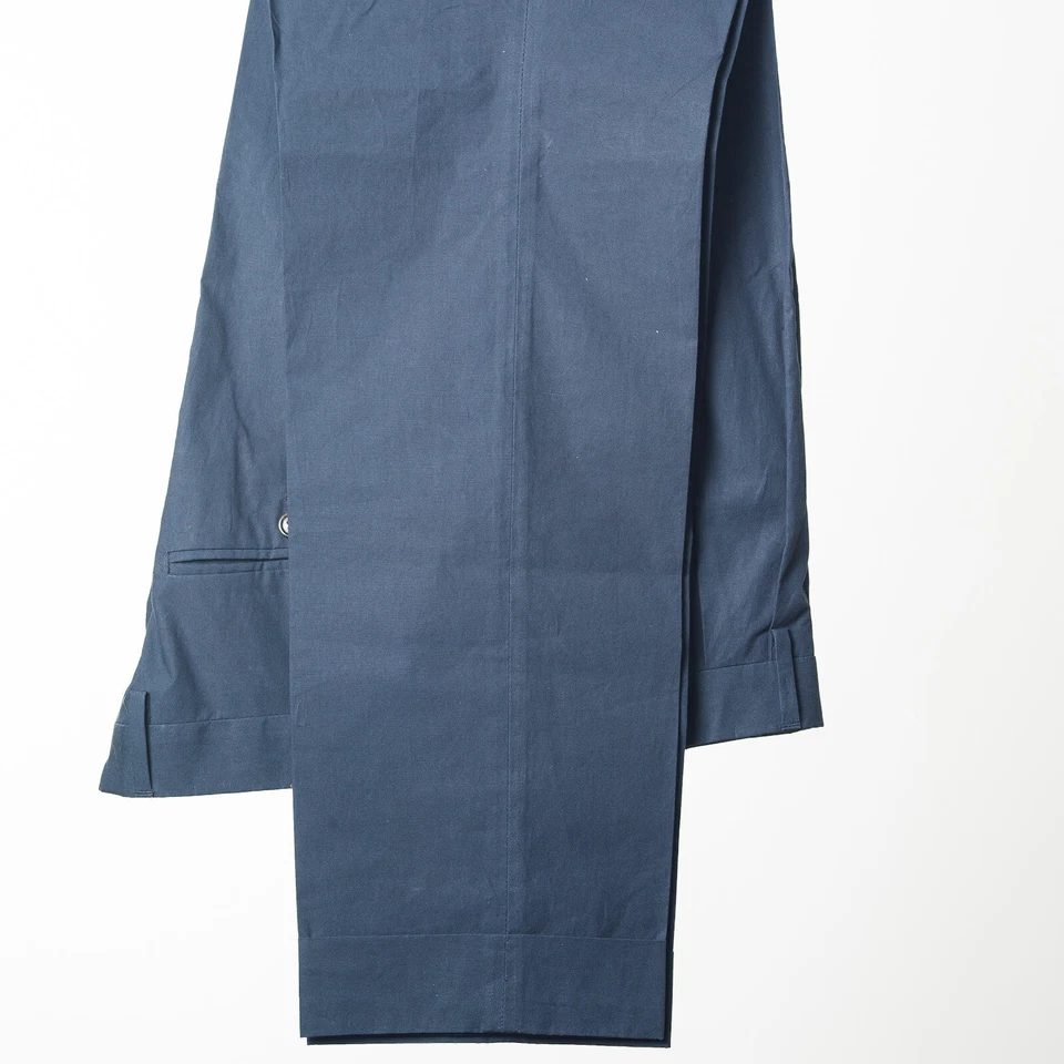 Chinos MAURO GRIFONI azul marino plisados de algodón para hombre EU54 Foto 2 de 4