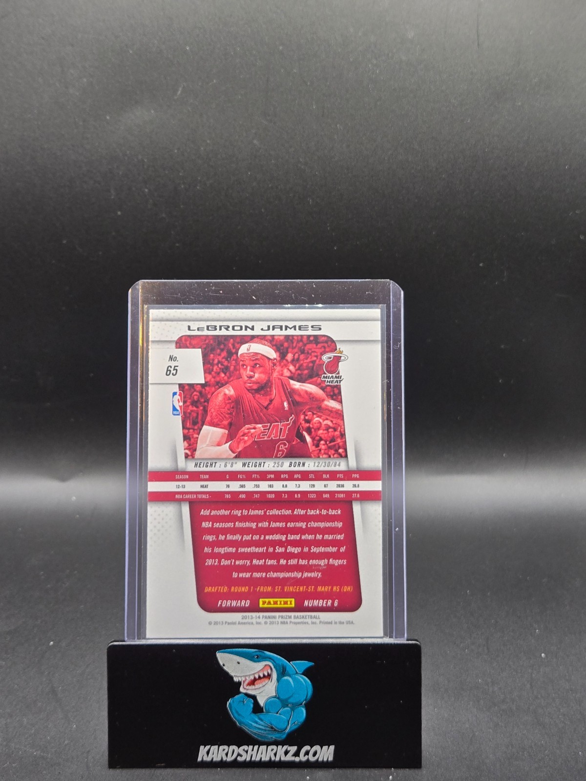 2013-14 Panini Prizm Lebron James #65 view 2