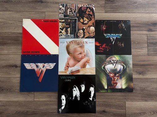 VAN HALEN- (7) LP Vinyl Record LOT- OU812, 5150, Diver, Fair Warning, 1984