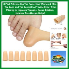 8 Pack Silicone Big Toe Protectors Women  Men Toe Caps and Toe Covers to Pro...