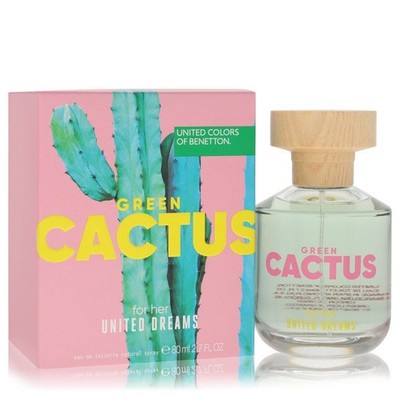 United Dreams Green Cactus by Benetton Eau De Toilette Spray 2.7 oz For Women B