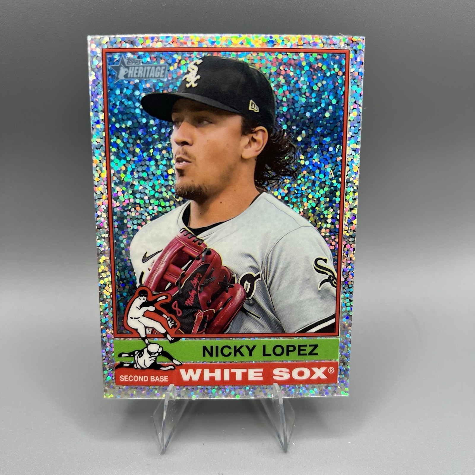 2025 Topps Heritage - Nicky Lopez #371 Chrome Silver Sparkle Refractor