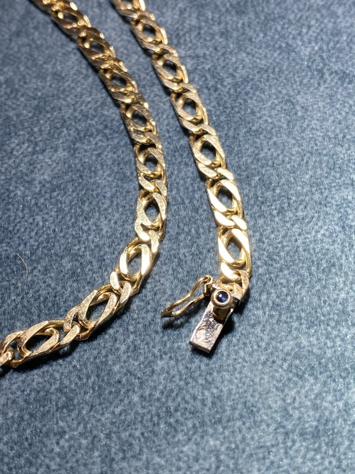 Juego de collar y pulsera oro macizo 18k hombre Foto 3 de 4