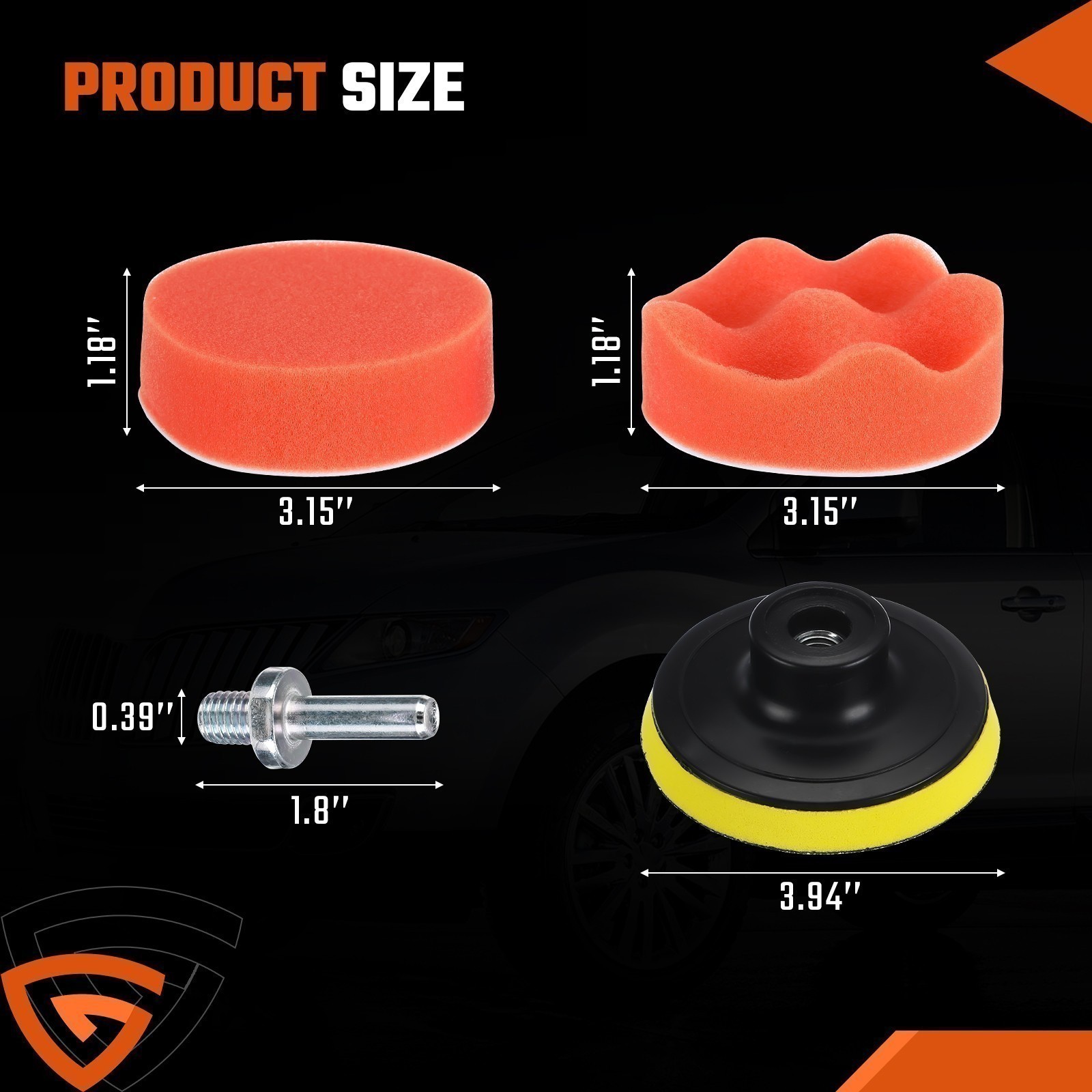 7/6/5/3INCH Car Buffing Pads Polishing for Drill Sponge Kit Waxing Foam Polisher