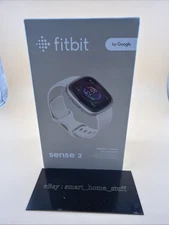 Fitbit Sense 2 Smartwatch - Platinum Aluminum w/ Lunar White Band - New Sealed