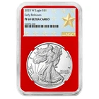 2025-W $1 1-oz Proof American Silver Eagle NGC PF69UC ER West Point Star Label