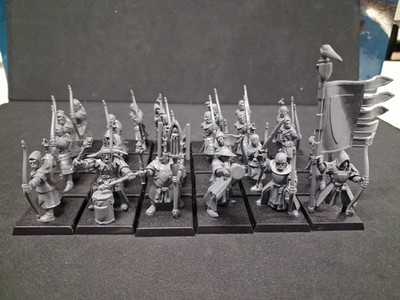 Warhammer 24 x Bretonnian Archers Peasant Bowmen Assembled 