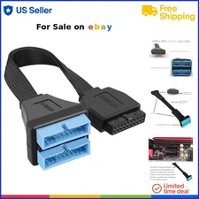 USB 3.0 Header Splitter Cable Motherboard Internal Hub 5.8in Data Transfer