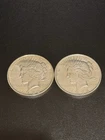 1922 Peace Dollar $1 Silver Coins Lot of 2, Silver, Business Strike