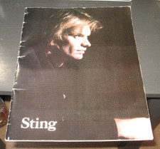 STING Concert Tour Program 1987-1988 Nothing Like the Sun Tour Vintage