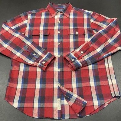 Vintage Polo Ralph Lauren USRL Hemd Herren Large kariert Flanell Marine Reserve 