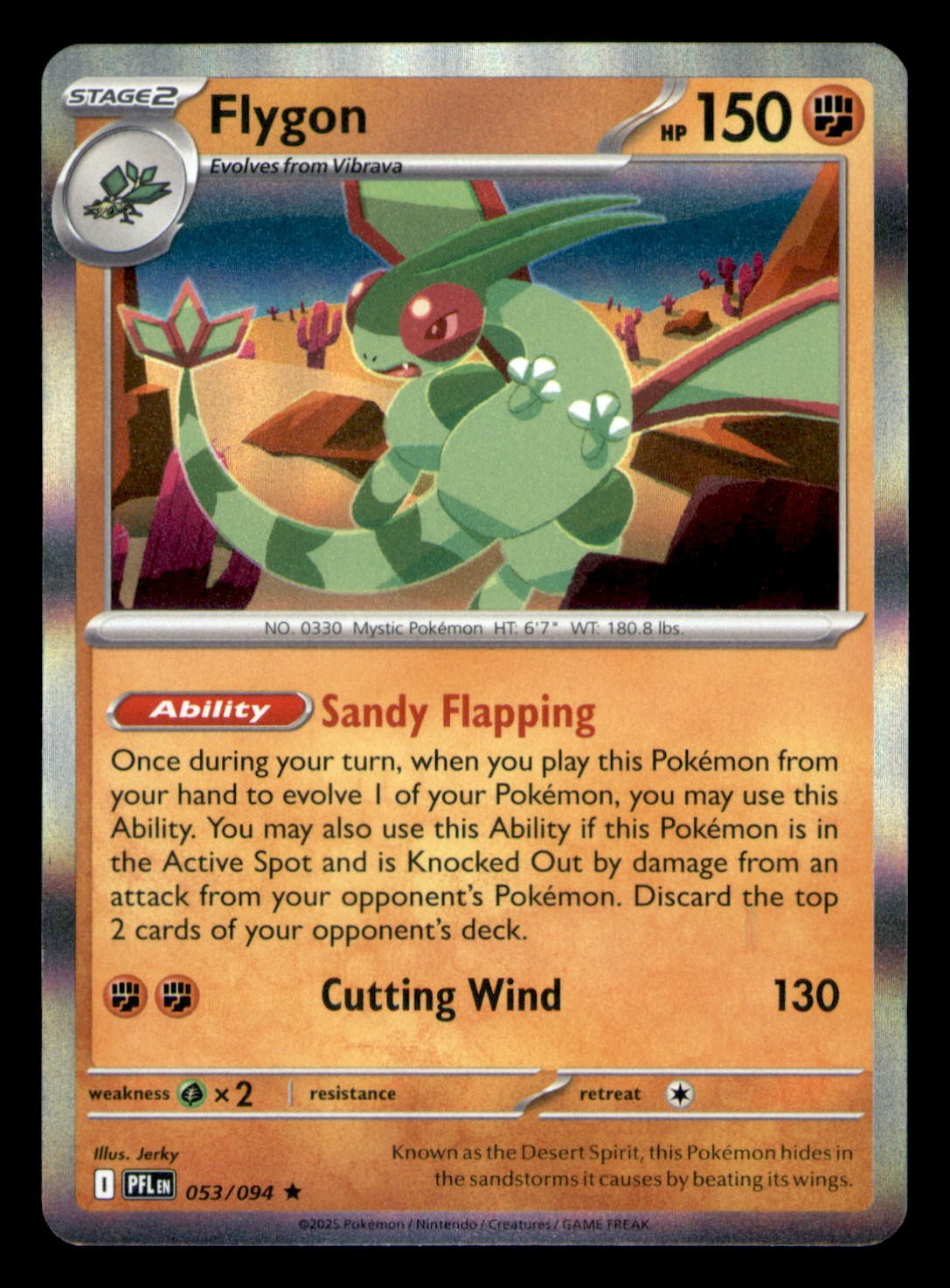 Flygon - Reverse Holo Rare ME02: Phantasmal Flames 053/094 NM