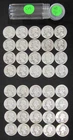1943 P Washington Silver Quarter Roll - Circulated - 40 Coins - Actual Coins L49