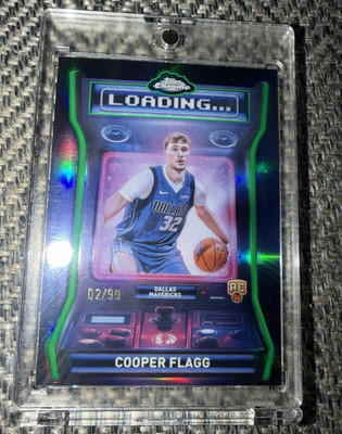 Topps 2025-26 Chrome Cooper Flagg Mavericks Loading... Green RC /99