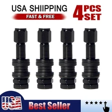 TR48 Tire Valve Stem 4Pcs Metal High Pressure Flush Bolt On With Stem Cap TR48