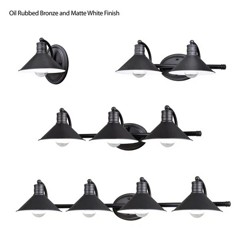 VAXCEL W0284 Akron 2 Light Bronze Farmhouse Barn Bathroom Vanity Fixture - Picture 6 of 10