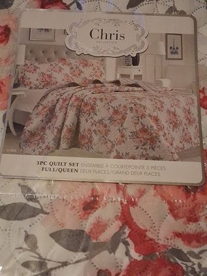 CHRIS COLLECTION  FULL QUEEN 3 PC QUILT SET