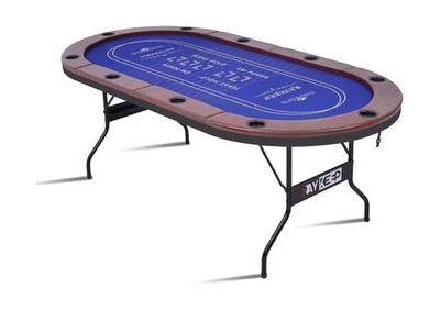Foldable Poker Table for 10 Players, 84'' Folding Blackjack Texas Holdem Table...