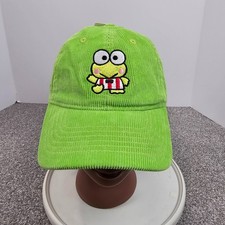 Sombrero Sanrio Keroppi Pana Verde OSFM Ajustable Adulto Rana Gorra Nuevo con Etiquetas e Mancha