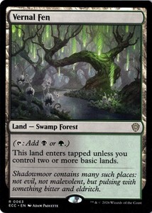 Vernal Fen #63 Commander: Lorwyn Eclipsed MTG Rare