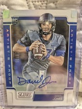 DANIEL JONES AUTO RC SSP #16/35!!🔥📈 2019 PANINI SCORE 🎨 ARTIST'S PROOF!🏈⭐️💪