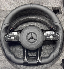 Mercedes AMG Sport Lenkrad Schwarz W205 W213 W222 204AMG Universal All BLACK NEU