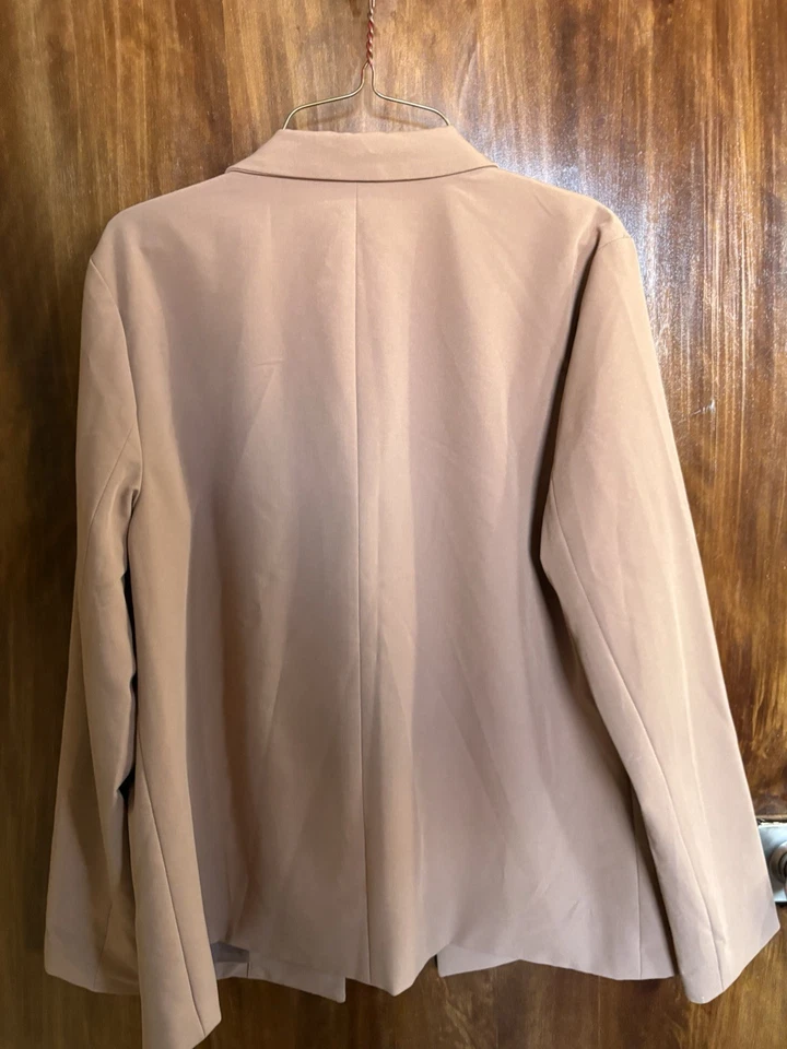 Blazer Traje Chaqueta Worthington Mujer Talla Grande Beige Taupe Otoño Acción de Gracias Foto 2 de 4