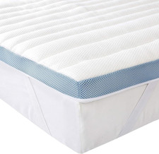 Topper Singolo 80 X 190 Cm in Memory Foam, 5 Cm Coprimaterasso Con Angoli Elasti