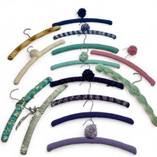 Vintage Cute Crotchet  Satin Unique Design Handmade Hangers Set of 14 coquette