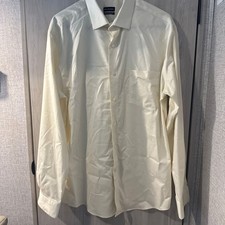 Van Heusen Ultra Wrinkle Free Regular Fit Stretch Dress Shirt - Ivory, Large