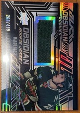 Upper Deck SPx Black Obsidian Jersey Marco Rossi Rookie Card #ORJ-MR. rookie card picture