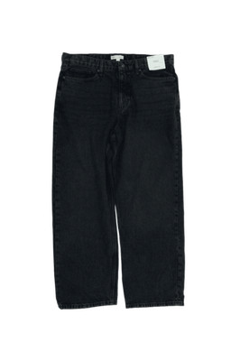 Marks & Spencer Men's Jeans Dark Blue Loose Fit Straight Pockets Zip New