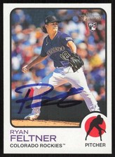 2022 Topps Heritage Ryan Feltner Rookie Auto Colorado Rockies #707 SP RC Card